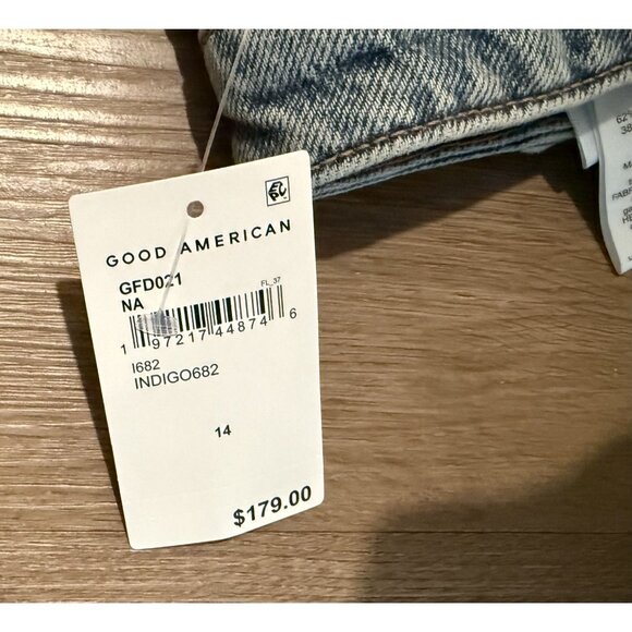 Good American Good Ease Relaxed Wide-Leg Jeans - Size 14/32 - NWT - Picture 7 of 12